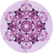 Square Machine Washable Transitional Medium Orchid Purple Rug in a Living Room, wshpat3719pur