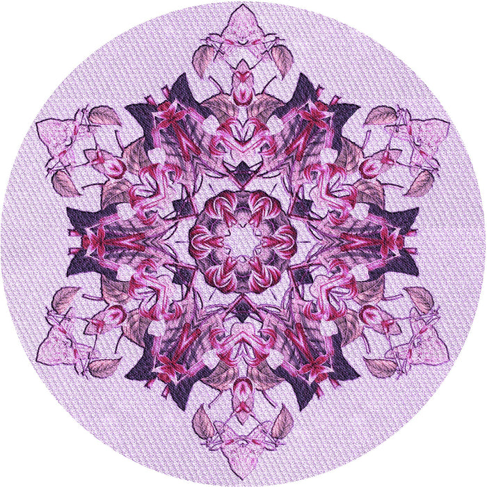 Square Patterned Medium Orchid Purple Rug, pat3719pur