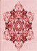 Patterned Red Rug, pat3719rd