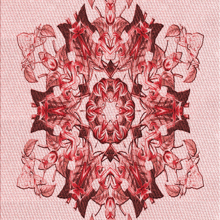 Patterned Red Rug, pat3719rd