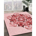 Machine Washable Transitional Red Rug in a Family Room, wshpat3719rd