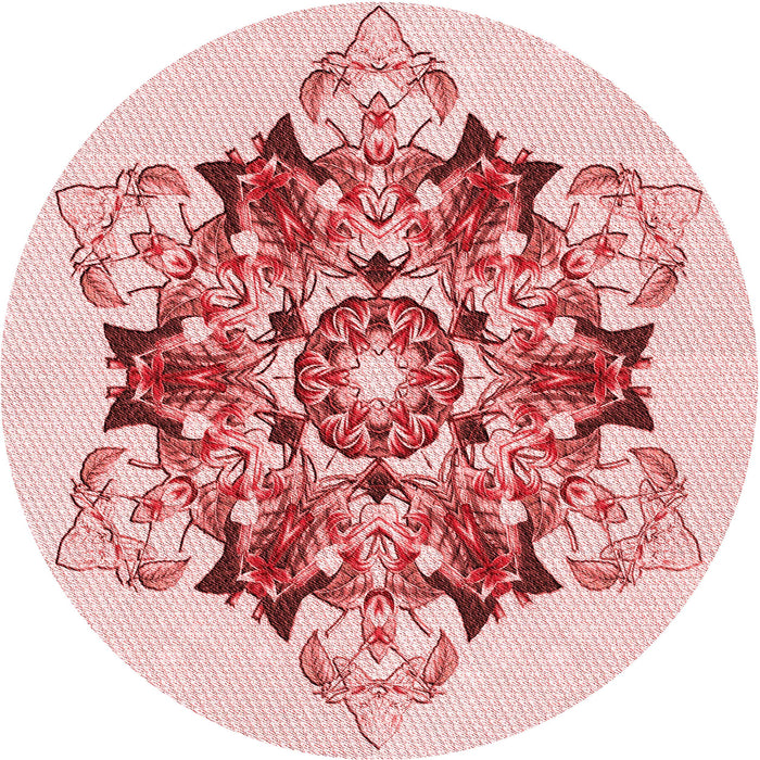 Square Machine Washable Transitional Red Rug in a Living Room, wshpat3719rd