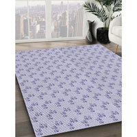 Patterned Pale Lilac Purple Novelty Rug, pat371