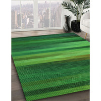 Patterned Deep Emerald Green Rug, pat372grn