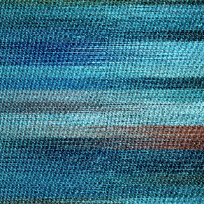 Patterned Dark Turquoise Green Rug, pat372lblu