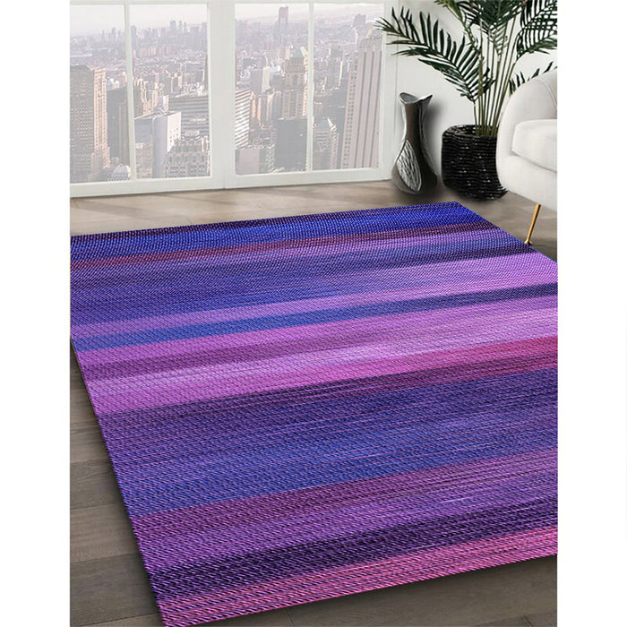 Machine Washable Transitional Bright Purple Rug in a Family Room, wshpat372pur