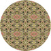 Square Patterned Metallic Gold Rug, pat3720brn