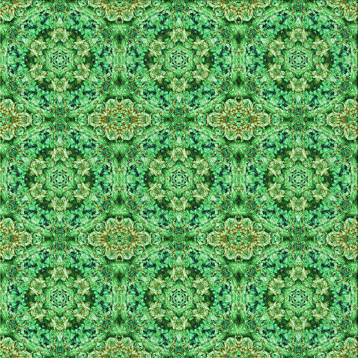 Round Patterned Green Rug, pat3720grn