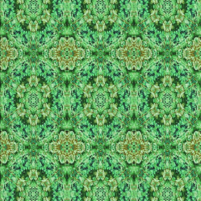 Patterned Green Rug, pat3720grn