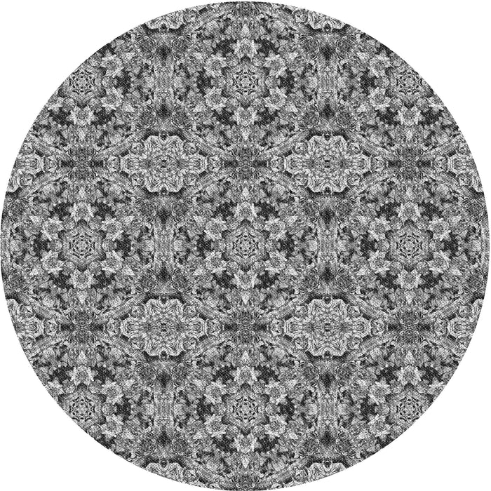 Square Machine Washable Transitional Cloud Gray Rug in a Living Room, wshpat3720gry