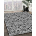 Patterned Cloud Gray Rug in Family Room, pat3720gry