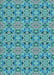 Patterned Turquoise Green Rug, pat3720lblu