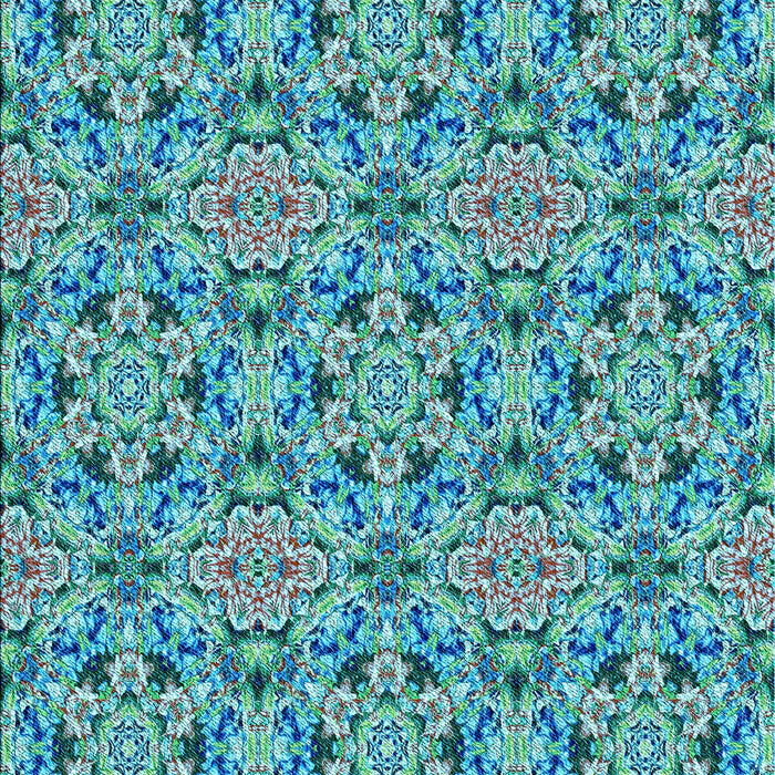 Patterned Turquoise Green Rug, pat3720lblu