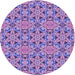 Square Patterned Bright Lilac Purple Rug, pat3720pur