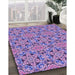 Machine Washable Transitional Bright Lilac Purple Rug in a Family Room, wshpat3720pur