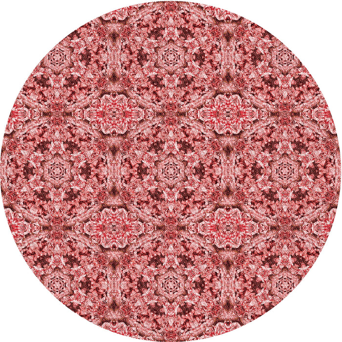 Square Machine Washable Transitional Light Coral Pink Rug in a Living Room, wshpat3720rd