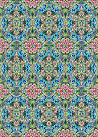 Machine Washable Transitional Blue Green Rug, wshpat3720