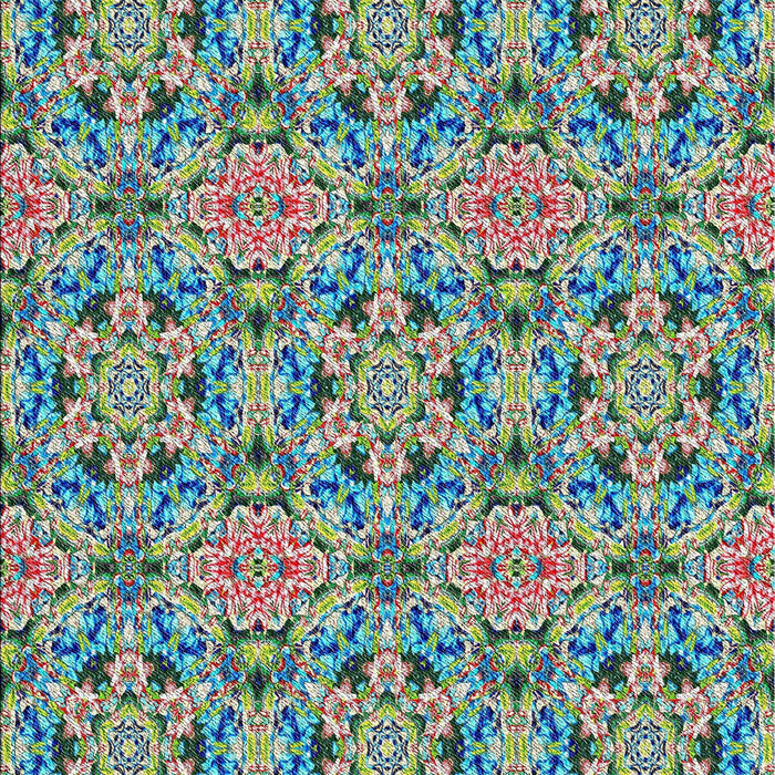 Patterned Blue Green Modern Rug, pat3720