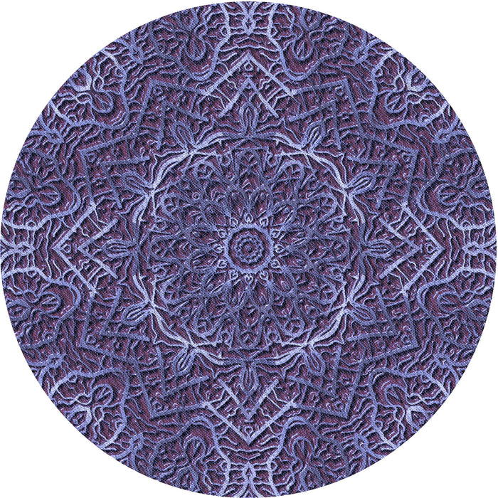 Square Patterned Plum Purple Rug, pat3721blu