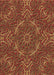 Patterned Tomato Red Rug, pat3721brn