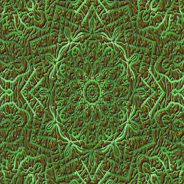 Patterned Bakers Brown Rug, pat3721grn