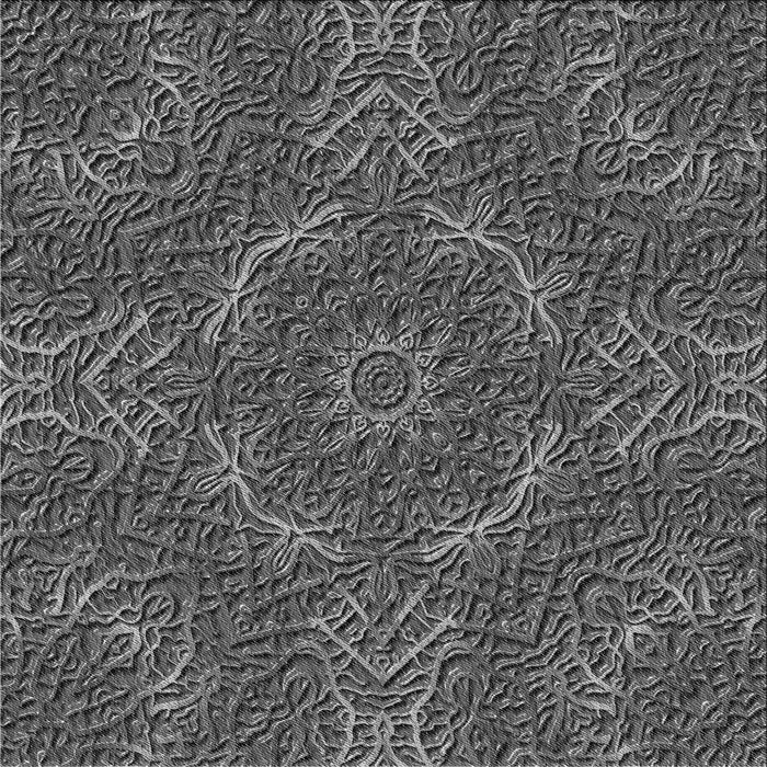 Round Patterned Dark Gray Black Rug, pat3721gry