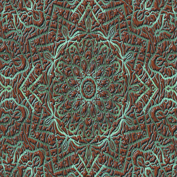 Machine Washable Transitional Dull-Sea Green Rug, wshpat3721lblu