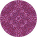 Square Patterned Crimson Purple Rug, pat3721pur