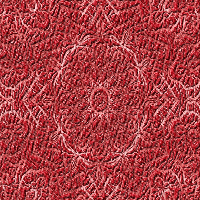 Patterned Red Rug, pat3721rd