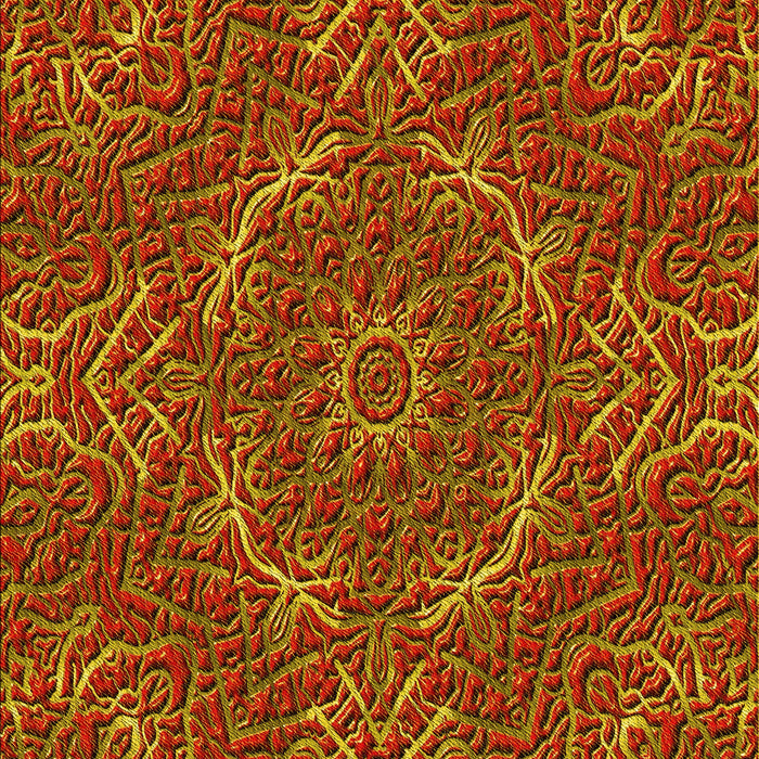 Patterned Tomato Red Rug, pat3721yw