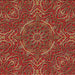 Sideview of Machine Washable Transitional Tomato Red Rug, wshpat3721