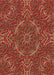 Machine Washable Transitional Tomato Red Rug, wshpat3721