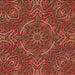 Square Patterned Red Novelty Rug, pat3721