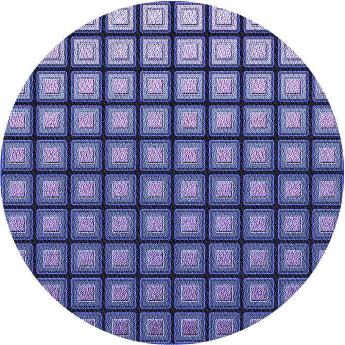 Square Patterned Blue Rug, pat3722blu