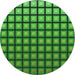 Square Patterned Deep Emerald Green Rug, pat3722grn