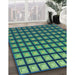 Patterned Lime Mint Green Rug in Family Room, pat3722lblu