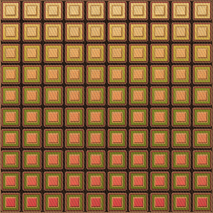 Round Patterned Caramel Brown Rug, pat3722org