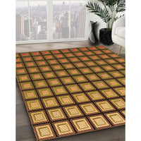 Patterned Caramel Brown Rug, pat3722org