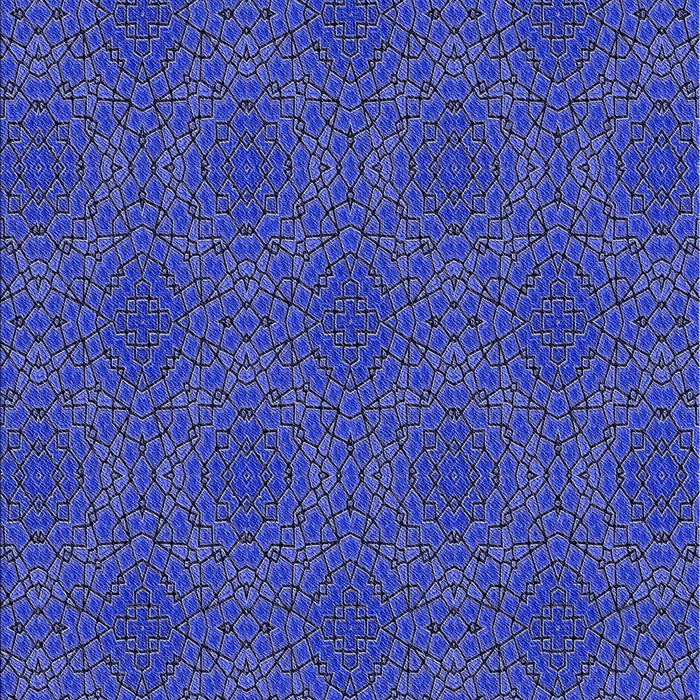 Patterned Cobalt Blue Rug, pat3723blu
