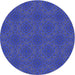 Square Machine Washable Transitional Cobalt Blue Rug in a Living Room, wshpat3723blu