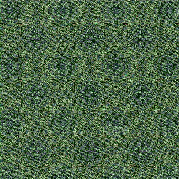 Round Patterned Dark Lime Green Rug, pat3723grn