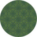 Square Patterned Dark Lime Green Rug, pat3723grn