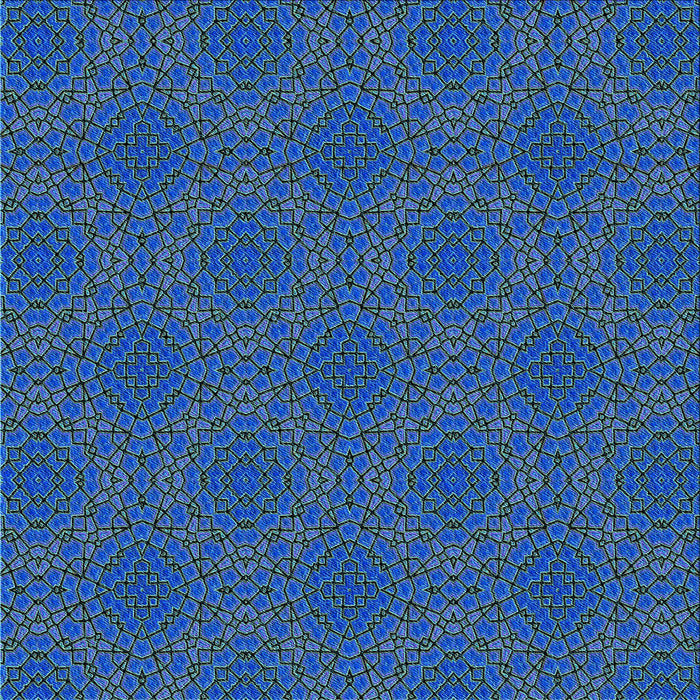 Round Patterned Blue Ivy Blue Rug, pat3723lblu