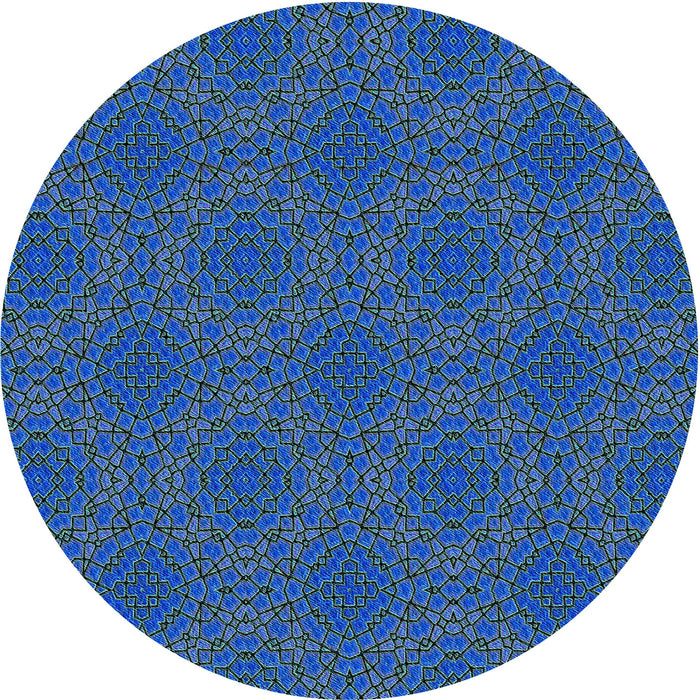 Square Machine Washable Transitional Blue Ivy Blue Rug in a Living Room, wshpat3723lblu