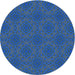 Square Machine Washable Transitional Blue Ivy Blue Rug in a Living Room, wshpat3723lblu