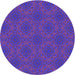 Square Patterned Bright Purple Rug, pat3723pur