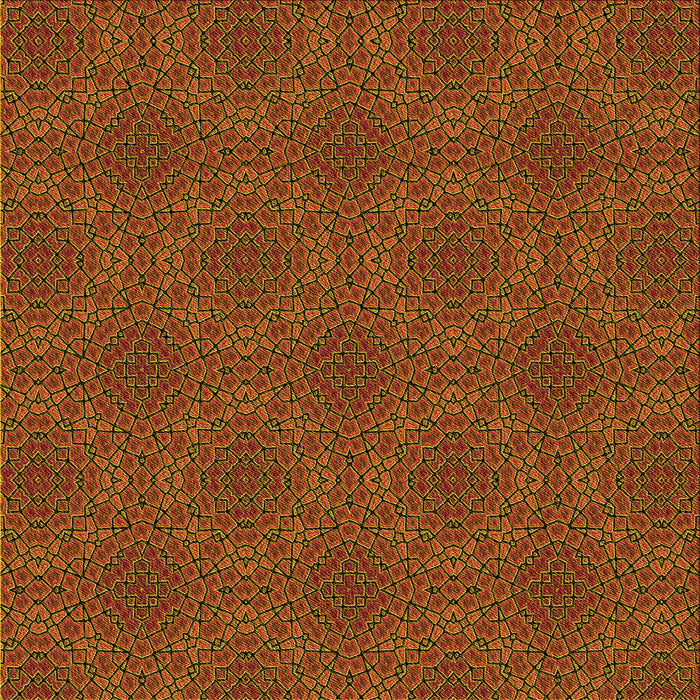 Round Machine Washable Transitional Tomato Red Rug, wshpat3723yw