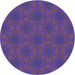 Sideview of Patterned Bright Purple Novelty Rug, pat3723