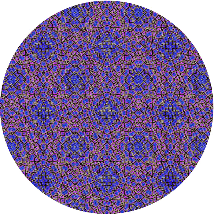 Square Machine Washable Transitional Bright Purple Rug, wshpat3723