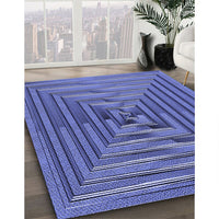 Patterned Sky Blue Rug, pat3724blu